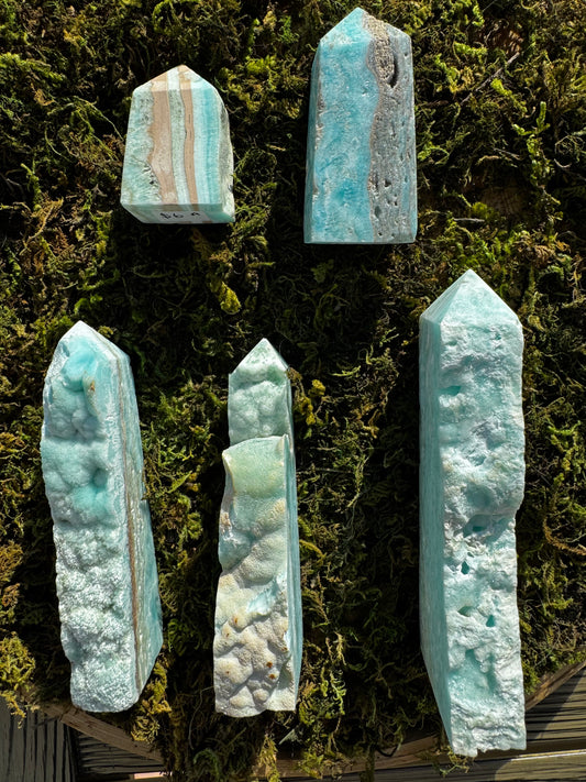 Blue Aragonite Towers