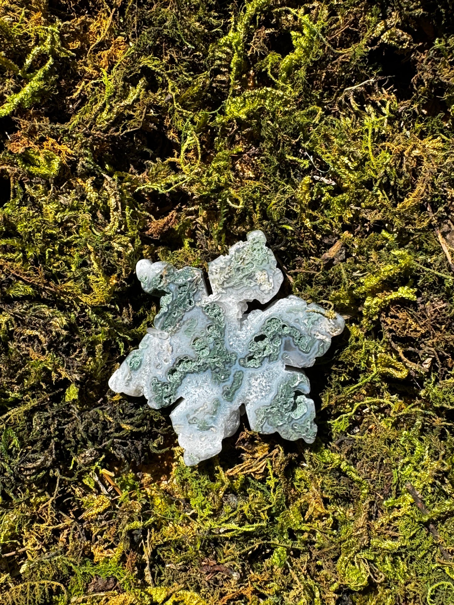 Moss Agate Snowflake
