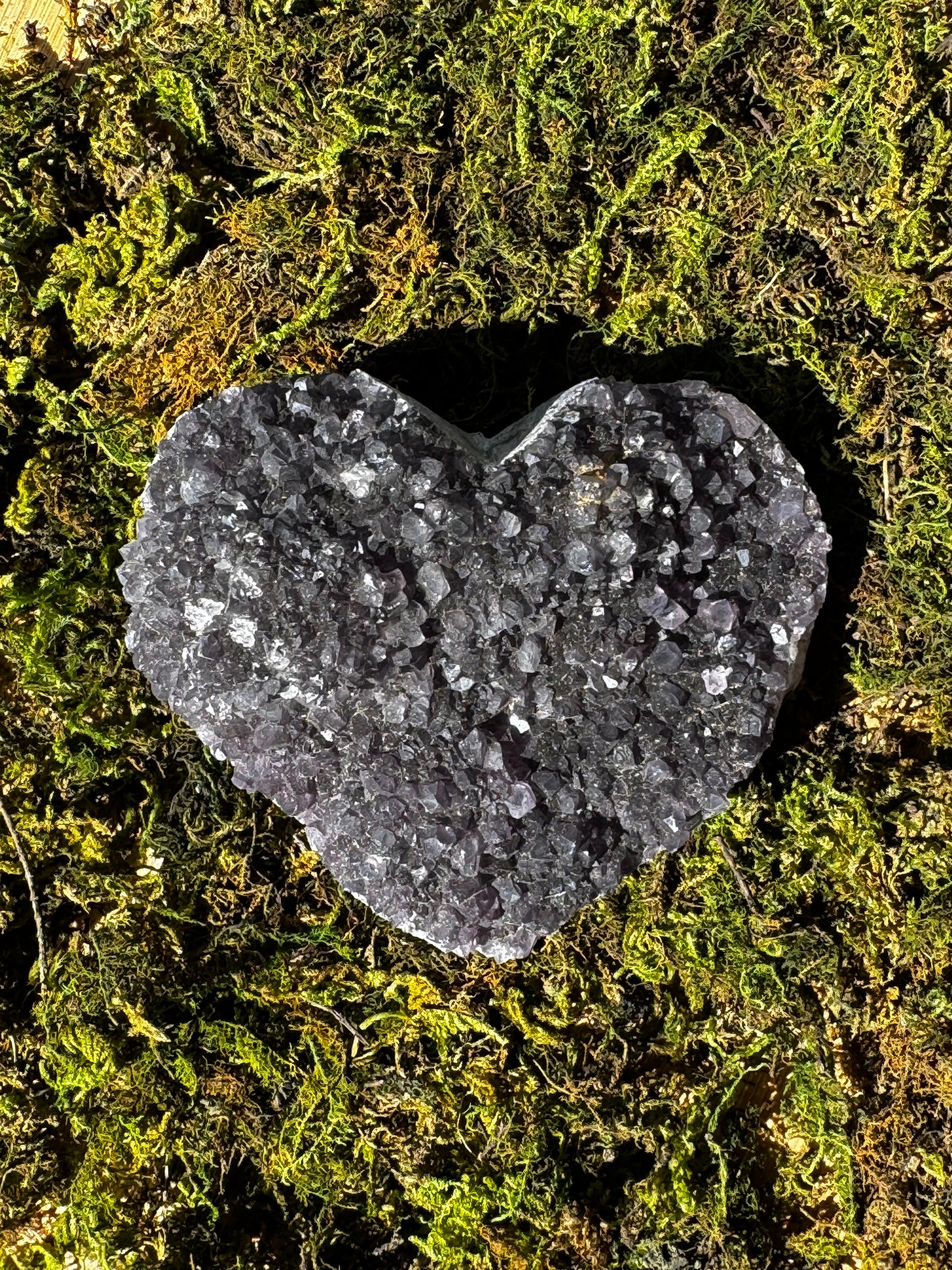 Black Amethyst Heart