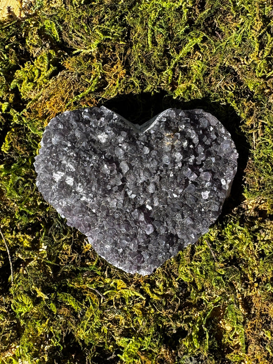 Black Amethyst Heart