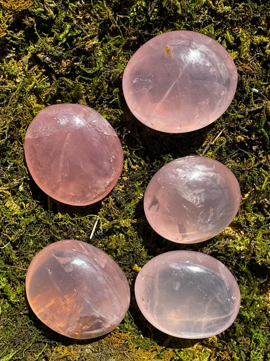 Star Rose Quartz Palm Stones