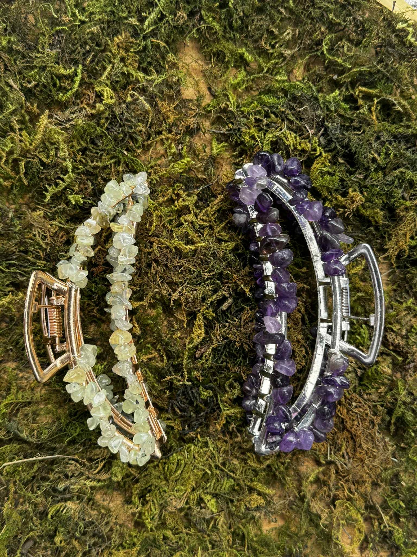 Crystal Chip Hair Clips