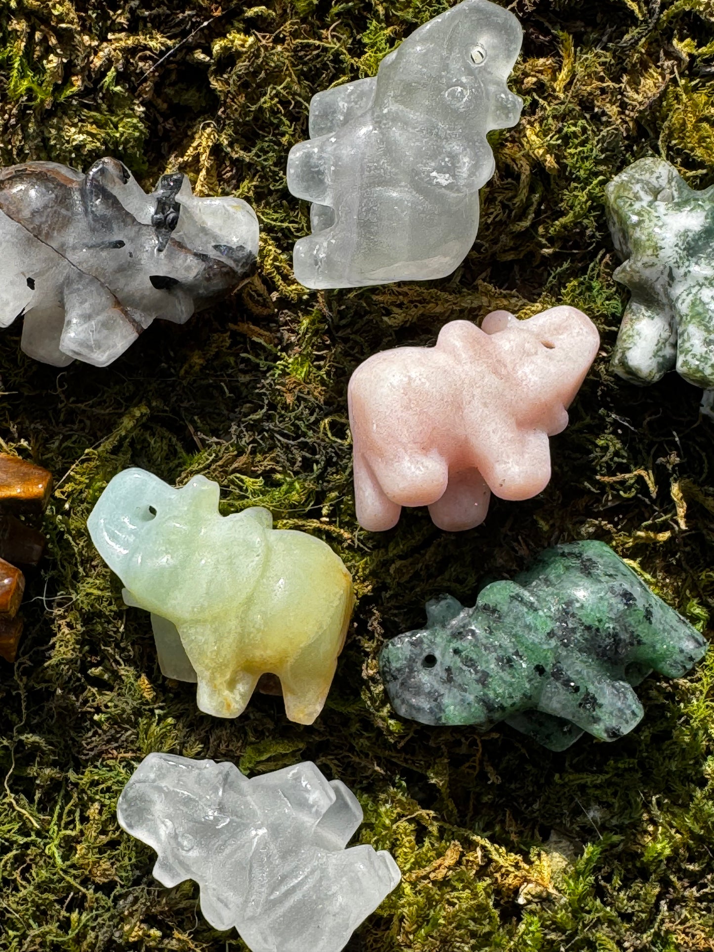 Mixed Material Mini Elephants